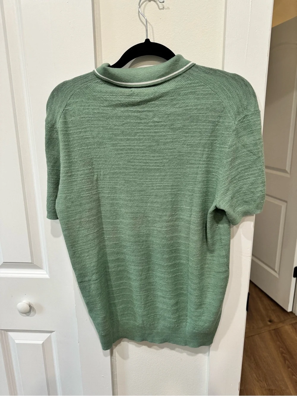 Ralph Lauren Short-Sleeve Polo in Sage Green with White Trim